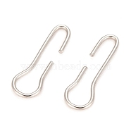 201 Stainless Steel Quick Link Connectors, Necklace Linking, Stainless Steel Color, 12x4x0.5mm, about 333pcs/10g(X-STAS-H121-21P)