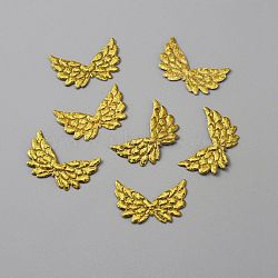 Non-Woven Fabric Ornament Accessories, Iridescent Embossed Angel Wing, Gold, 22x35x0.7mm(DIY-WH0043-30K)