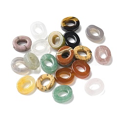 Mixed Gemstone Bead Frame, Oval, 12~12.5x10~10.5x3.5~4mm, Hole: 1.2mm, Inner Diameter: 6x4mm(G-C167-01)