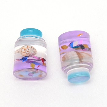 Plastic Cabochons, Bottle, Violet, 21.4x14mm
