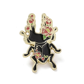 Alloy Enamel Pins Brooch, for Backpack Clothes, Insects, 30x20.5x1mm