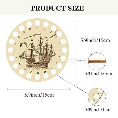 ポプラ材の糸巻き板(DIY-WH0360-003)-2
