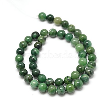 Brins de perles rondes en jade naturel d'afrique de l'ouest(G-P075-03-6mm)-2