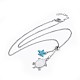 (Jewelry Parties Factory Sale)Tortoise Brass Natural Howlite Lariat Necklaces(NJEW-JN02456-06)-1