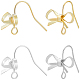 20Pcs 2 Colors Bowknot Brass Earring Hooks(KK-BBC0014-43)-1