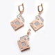 Brass Micro Pave Cubic Zirconia Jewelry Sets(SJEW-F189-07KCG)-1