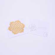 Self Adhesive Brass Stickers, Scrapbooking Stickers, for Epoxy Resin Crafts, Golden, Flower of Life Pattern, 41x37x0.1mm(DIY-TAC0005-38D-4cm)