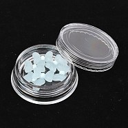 Frosted Plastic Cabochons Nail, Nail Art Decoration Accessories for Women, Bowknot, Pale Turquoise, 12x8.5x3.8mm(MRMJ-I001-01C)