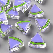 Transparent Enamel Acrylic Beads, Watermelon, Lilac, 23.5x25.5x9mm, Hole: 3.5mm(TACR-S155-001J)