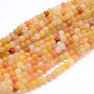 Natural Topaz Jade Round Bead Strands, 8mm, Hole: 1mm, about 50pcs/strand, 16 inch(G-J303-02-8mm)