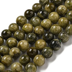 Natural Green Tourmaline Beads Strands, Round, 7mm, Hole: 0.7mm, about 57pcs/strand, 15.83''(40.2cm)(G-B099-C05-03)