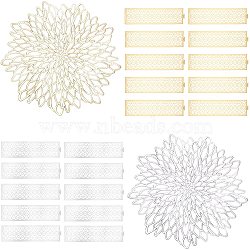 ARRICRAFT 22Pcs 4 Style Paper Napkin Buckle, PVC Washable Placemat, PVC Plastic Placemats for Dining Table, Napkin Holder Adornment, Restaurant Daily Accessiroes, Mixed Color, 22pcs/bag(AJEW-AR0001-19)