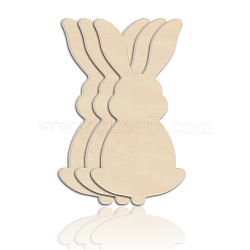 Wood Wall Art Decorations, Home Hanging Ornaments, Rabbit Pattern, 298x148mm(HJEW-WH0070-009)