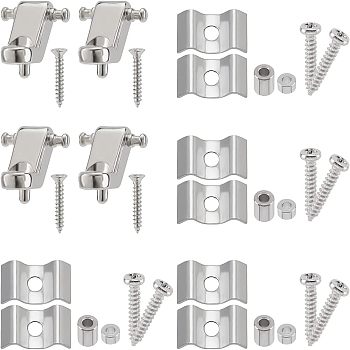 Fingerinspire Iron and Alloy Pressure String Nail for Electric Guita, with Iron Screw, Platinum, 13.5x11x7mm and 12x3.5mm, 2sets