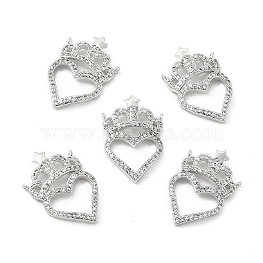 Brass Micro Pave Clear Cubic Zirconia Connector Charms(KK-E068-VB100)-3
