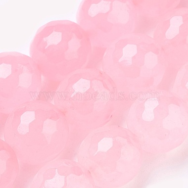 4mm Pink Round Malaysia Jade Beads