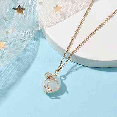 Opalite Heart Pendant Necklaces(NJEW-JN04683-01)-3