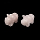 Figurines de rhinocéros de guérison sculptées en quartz rose naturel(DJEW-M008-02I)-1