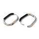 Oval Ion Plating(IP) 304 Stainless Steel Hoop Earrings for Women(EJEW-L287-038P-01)-2