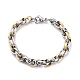 304 Stainless Steel Rope Chain Bracelet for Men Women(X-BJEW-Z011-19GP)-1