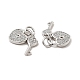 Brass Micro Pave Clear Cubic Zirconia Charms(KK-E068-VB177)-2