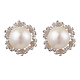 Natural Pearl Ear Studs(EJEW-P286-10P)-1