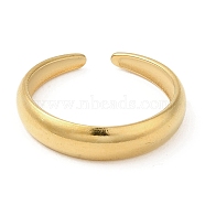 304 Stainless Steel Open Cuff Rings, Plain Band, Golden, US Size 6 3/4(17.1mm)(RJEW-K245-78G)