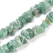Natural Green Aventurine Beads Strands, Rough Raw Stone, Nuggets, 13~21x5~13mm, Hole: 1.2mm, about 23~24pcs/strand, 7.87 inch~8.26 inch(20~21cm)(G-I283-F05)
