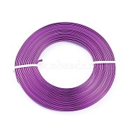 Aluminum Wire, Flat Craft Wire, Bezel Strip Wire for Cabochons Jewelry Making, Purple, 5x1mm, about 10m/roll(AW-WH0002-09I-01)