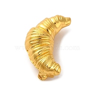 Alloy Croissant Brooch Pin, Alloy Badge for Backpack Clothing, Golden, 24.5x13x8mm, Pin: 0.7mm(JEWB-F019-01G)