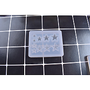 Star Decoration Silicone Molds, for UV Resin, Epoxy Resin Jewelry Making, White, 49x39x7mm(SIMO-PW0001-212B)