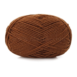 Silk Wool Knitting Yarn, for Garments Scarves Sweater Shawl Hats, Saddle Brown, 0.5~1.2mm, about 131.23 Yards(120m)/Skein(PW-WGE3D48-36)