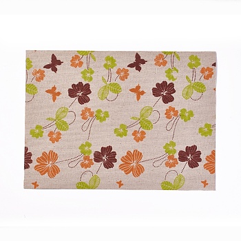 A4 Self Adhesive Fabric Sticker, Kids DIY Craft, Flower Pattern, Colorful, 29x21x0.05cm