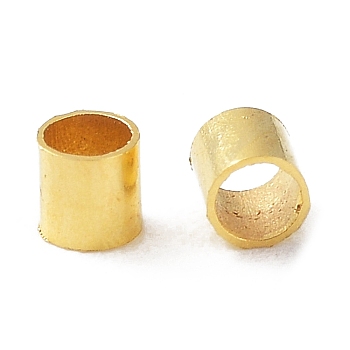 Brass Tube Crimp Beads, Lead Free & Nickel Free, Golden, 1.5mm, Hole: 1mm.