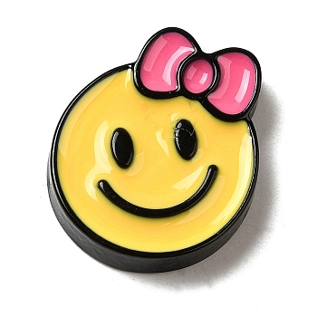 Opaque Resin Cabochons, Cartoon Cabochons, for Jewelry Making, Smiling Face, 24x22x5mm