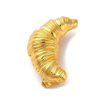 Alloy Croissant Brooch Pin, Alloy Badge for Backpack Clothing, Golden, 24.5x13x8mm, Pin: 0.7mm