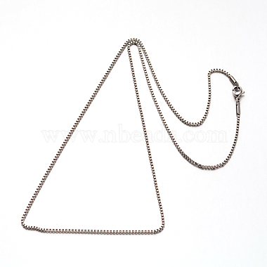 304 Stainless Steel Box Chain Venetian Chain Necklaces(NJEW-I065-13C)-2