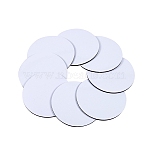 Rubber Coasters, Cup Mats, Flat Round, White, 95x3mm(AJEW-SZ0001-85)