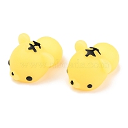 Tiger Shape Stress Toy, Funny Fidget Sensory Toy, for Stress Anxiety Relief, Yellow, 39x29x23mm(AJEW-H125-06)