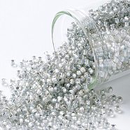 TOHO Round Seed Beads, Japanese Seed Beads, (261) Inside Color AB Crystal/Gray Lined, 11/0, 2.2mm, Hole: 0.8mm, about 5555pcs/50g(SEED-XTR11-0261)