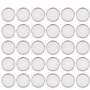 100Pcs Flat Round 304 Stainless Steel Plain Edge Bezel Cups, Cabochon Settings, Stainless Steel Color, Tray: 20mm, 22x2mm(STAS-UN0046-86)