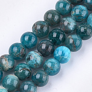 Natural Apatite Beads Strands, Grade AB, Round, 10mm, Hole: 1mm, about 38~39pcs/strand, 15.3 inch(G-S333-10mm-031)