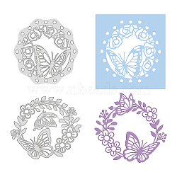 GLOBLELAND 2Pcs 2 Style Carbon Steel Cutting Dies Stencils, for DIY Scrapbooking/Photo Album, Decorative Embossing DIY Paper Card, Butterfly Pattern, 1pc/style(DIY-DM0002-47)