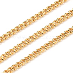 Brass Twisted Chains, Curb Chains, Unwelded, Golden, 2.8x2x0.5mm(CHC-XCP0001-43)
