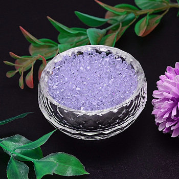 K9 Glass, Faceted Imitation Austrian Crystal Bead Strands, Grade AAA, Bicone, Lilac, 6x6mm, Hole: 0.7~0.9mm, about 360pcs/bag