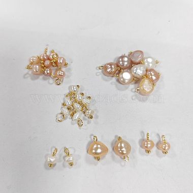 Golden Mixed Color Nuggets Pearl Charms