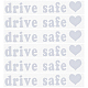 Selbstklebende Autoaufkleber aus lasergeschnittenem PVC „Drive Safe“(STIC-WH0013-09A)-1