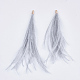 Borla de plumas de avestruz grandes decoraciones colgantes(FIND-S302-08G)-2