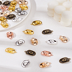 42Pcs 7 Colors Tibetan Style Alloy Pendants, Cowboy Hat Charms, Mixed Color, 22.5x13.5x6mm, Hole: 1.7mm, 6pcs/color(FIND-LP0003-11)
