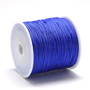 Nylon Thread, Chinese Knotting Cord, Blue, 0.8mm, about 109.36 yards(100m)/roll(NWIR-Q008A-F227)
